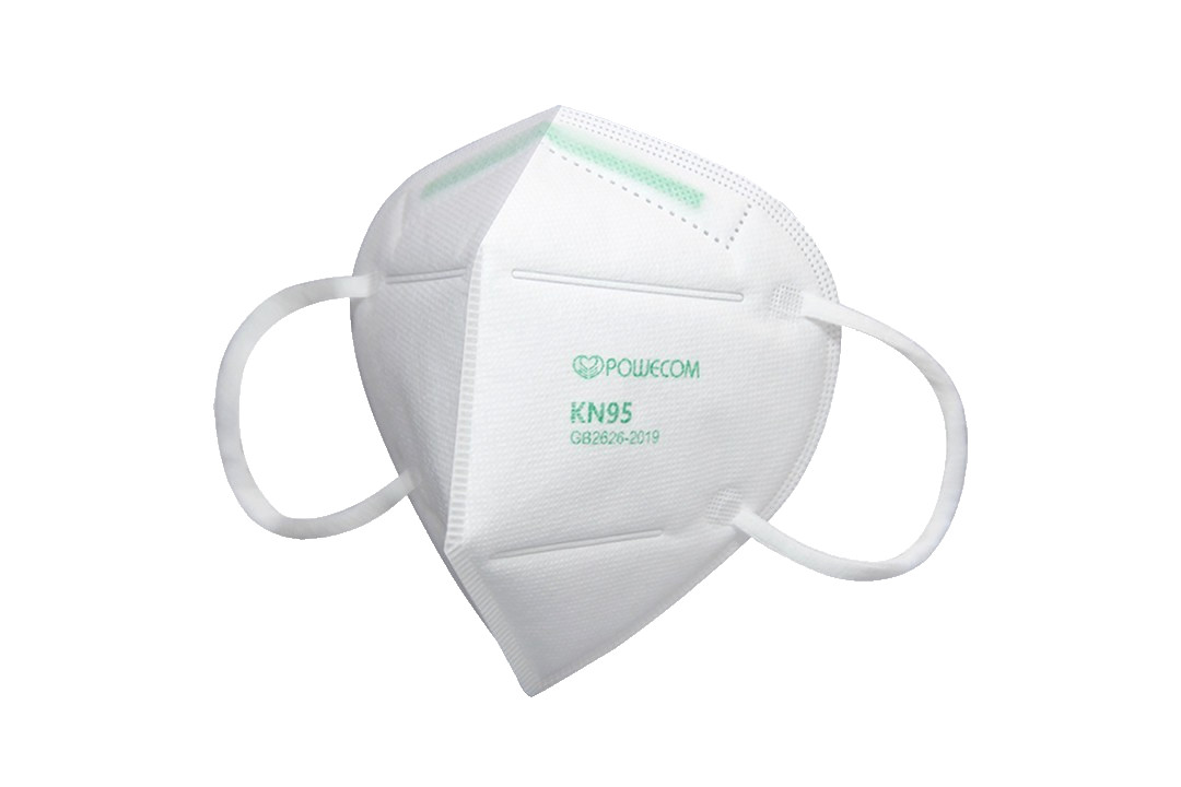 Powecom KN95 Face Mask GB2626-2019 Protective Respirator White 10 Pack Ear Loop