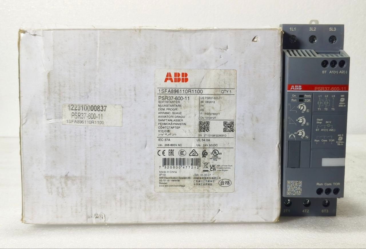 NEW🆕 ABB PSR37-600-11 SOFTSTARTER 37A 208-600V AC 24V AC/DC CONTROL FREE SHIPP