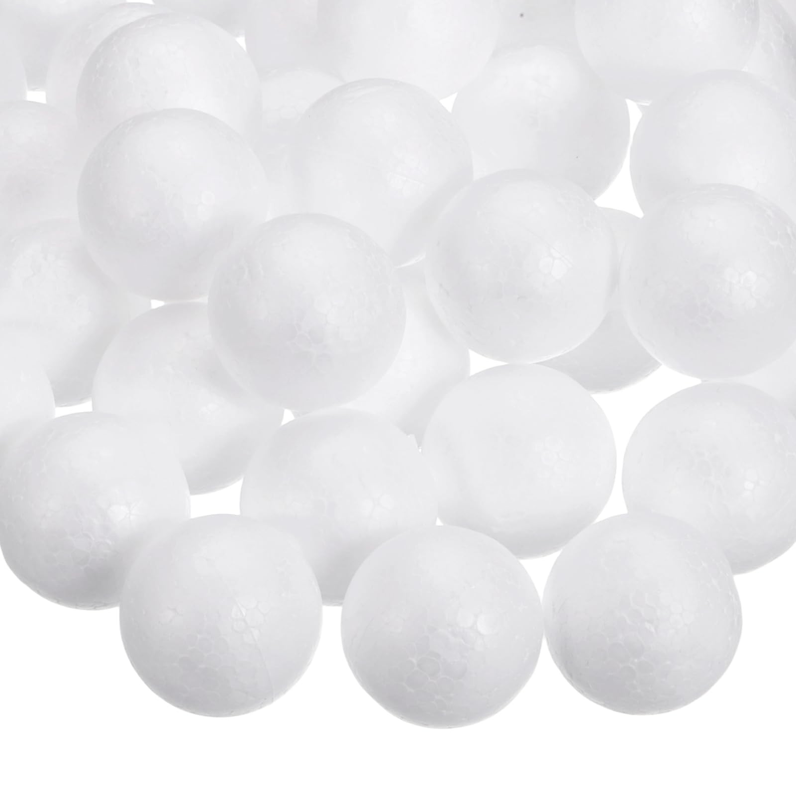 57 Pcs White Smooth Polystyrene Craft Foam Balls 0.4 Inch for DIY Decorations