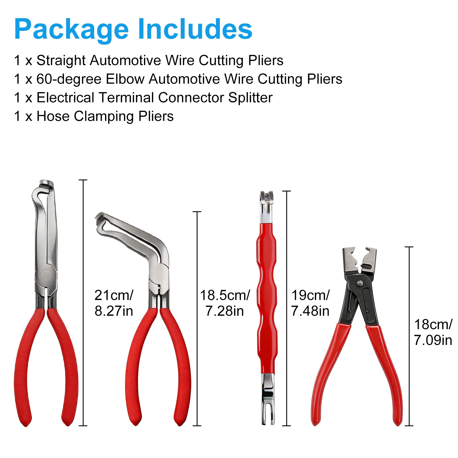4PCS Electrical Disconnect Plier Set Automotive Connector Separator Removal Tool