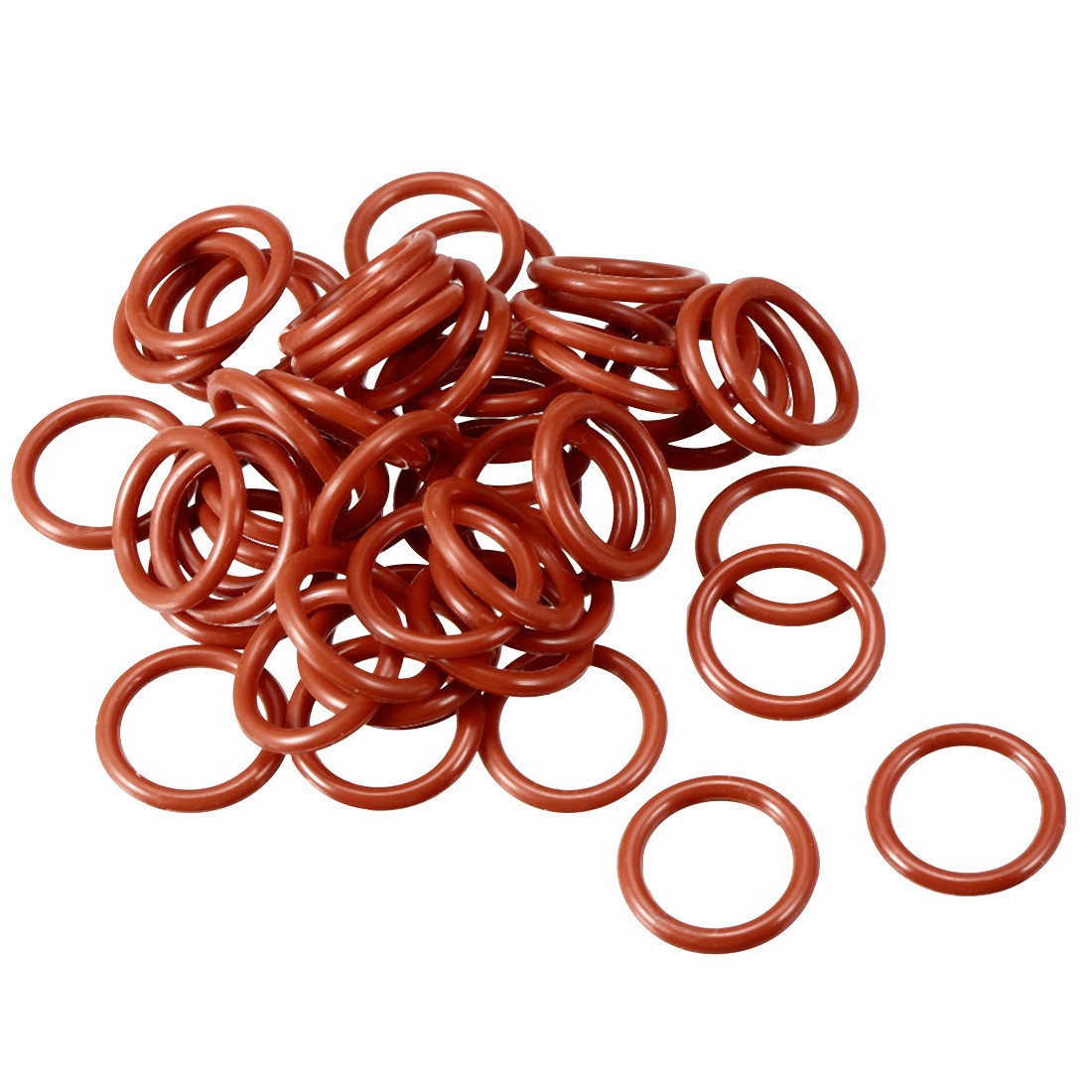 Silicone O-Ring 16mmx12mmx2mm VMQ Seal Rings Sealing Gasket Red 50Pc