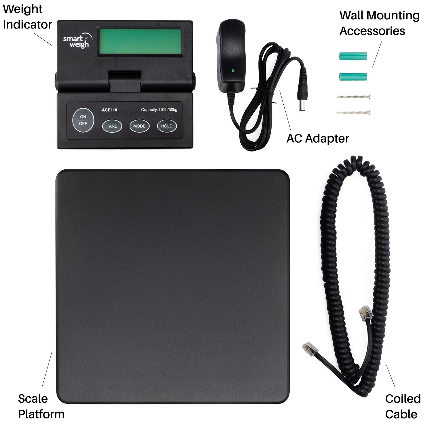 Digital Postal Shipping Scale 110 lbs Backlit LCD UPS USPS Post Office