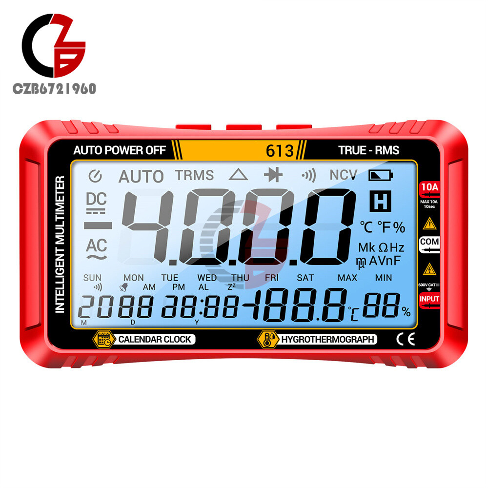 ANENG Digital Multimeter 3-in-1 Calendar/ Thermohygrometer /Multimeter AC/DC Hz