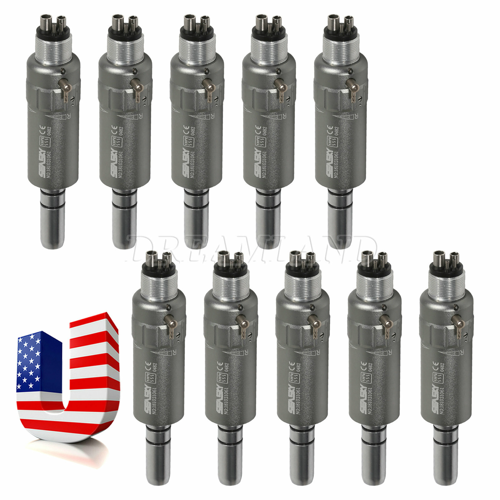 SEASKY Dental Low Speed Air Motor 4Hole Handpiece NSK Style E-Type Micromotor OR