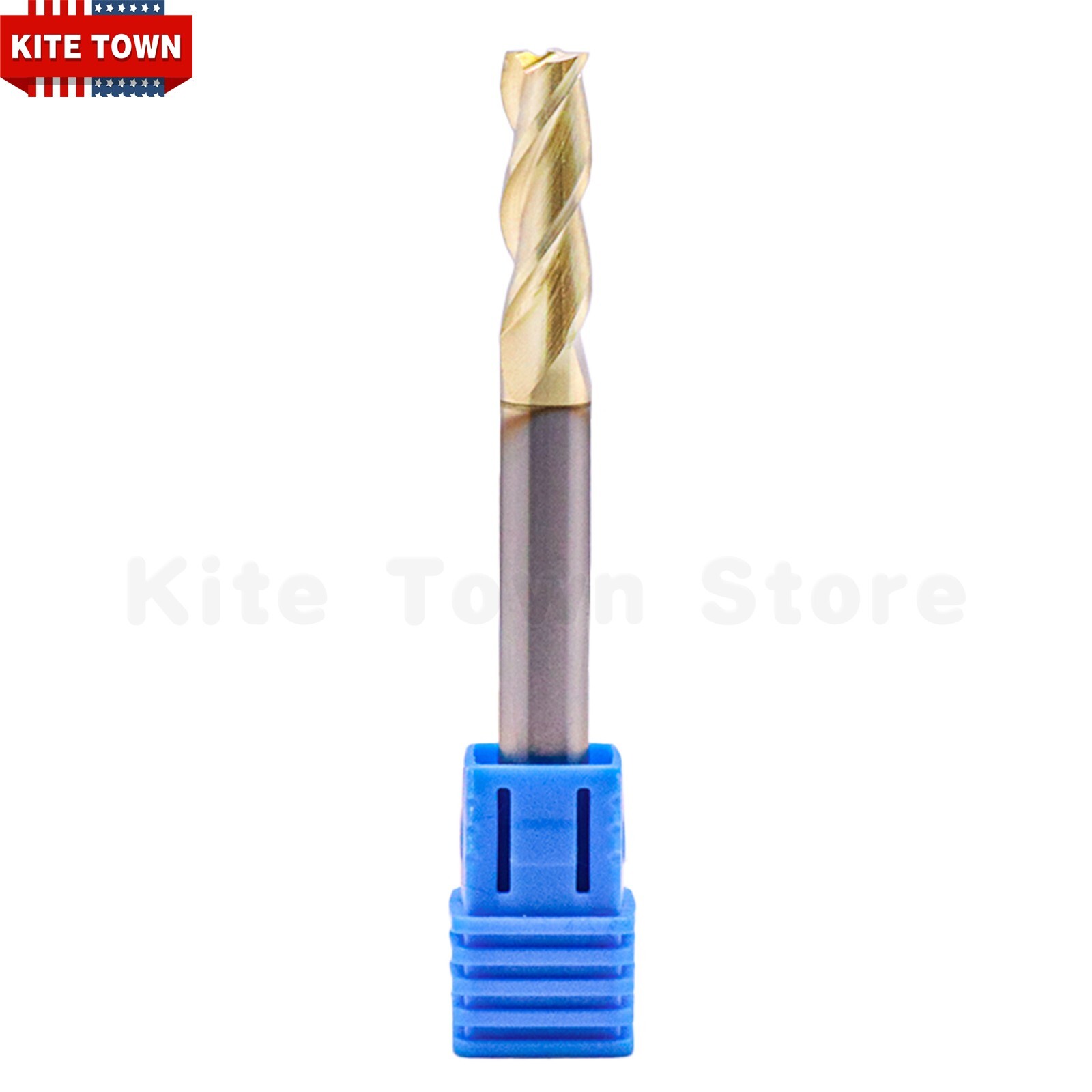 1/4″ 3 Flute Carbide End Mill 37° Helix For Aluminum – ZRN Coated – Square End