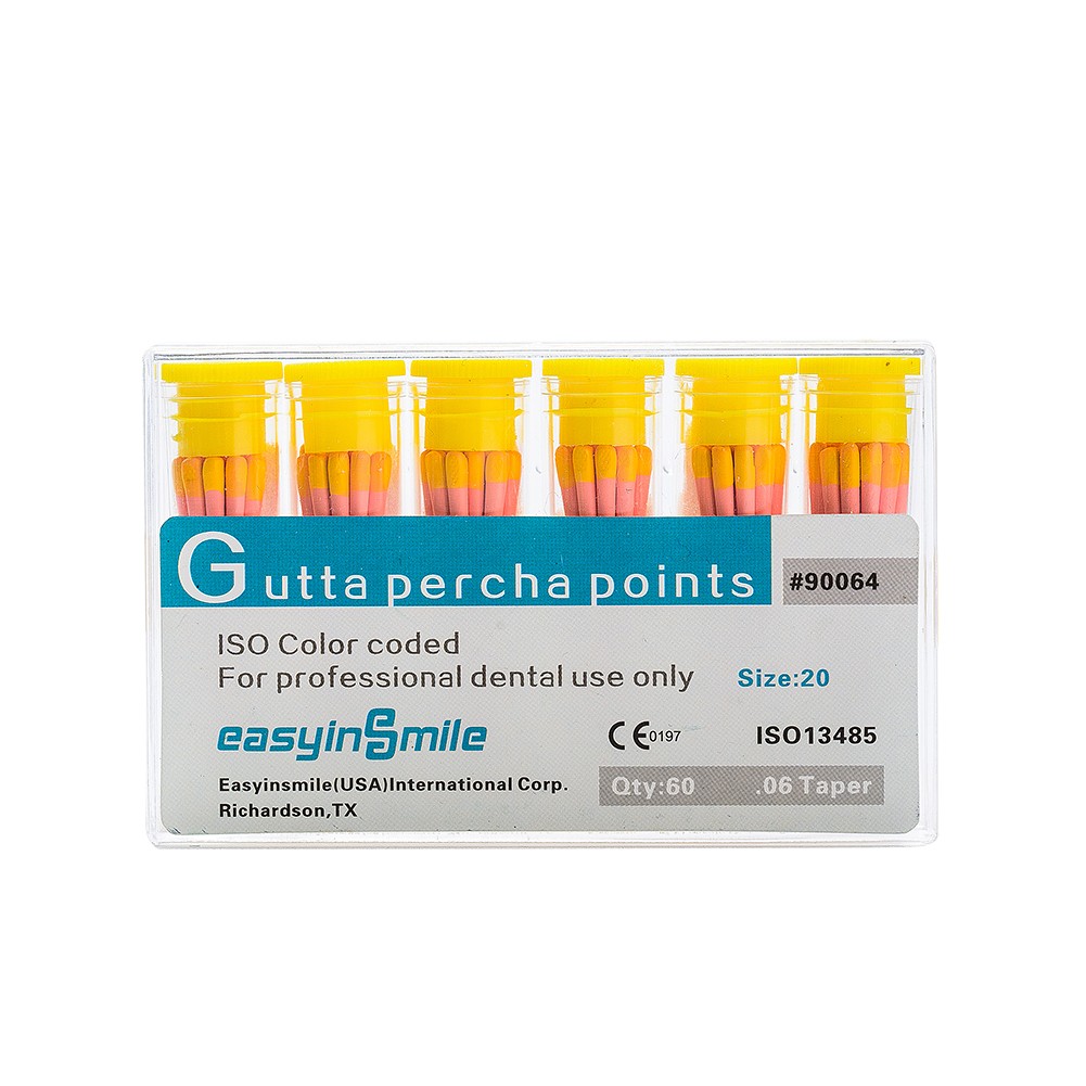 Dental Gutta Percha Points Endo .02/.04/.06 Taper for Root Canal 15-40 45-80 USA
