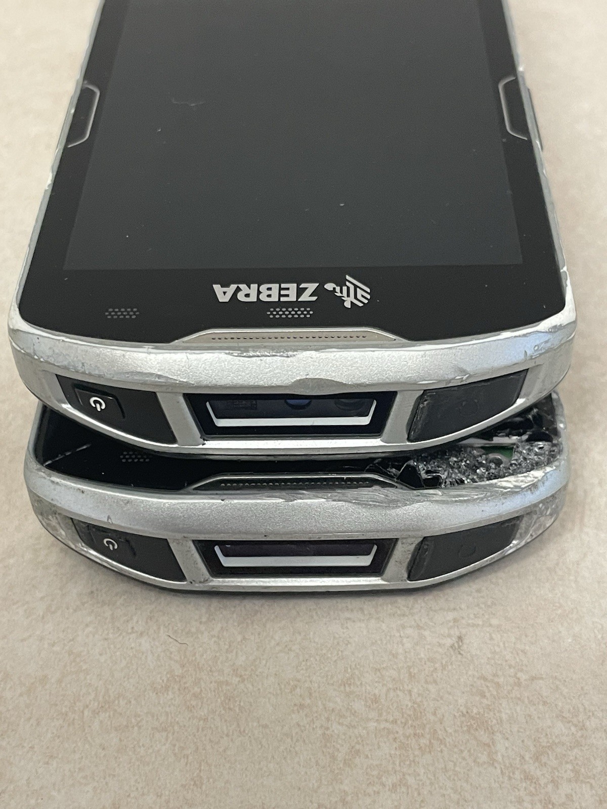 Lot of (2) Zebra TC56CJ-1PAZU4P-25 Mobile Computer AS IS FOR PARTS NOT WORKING