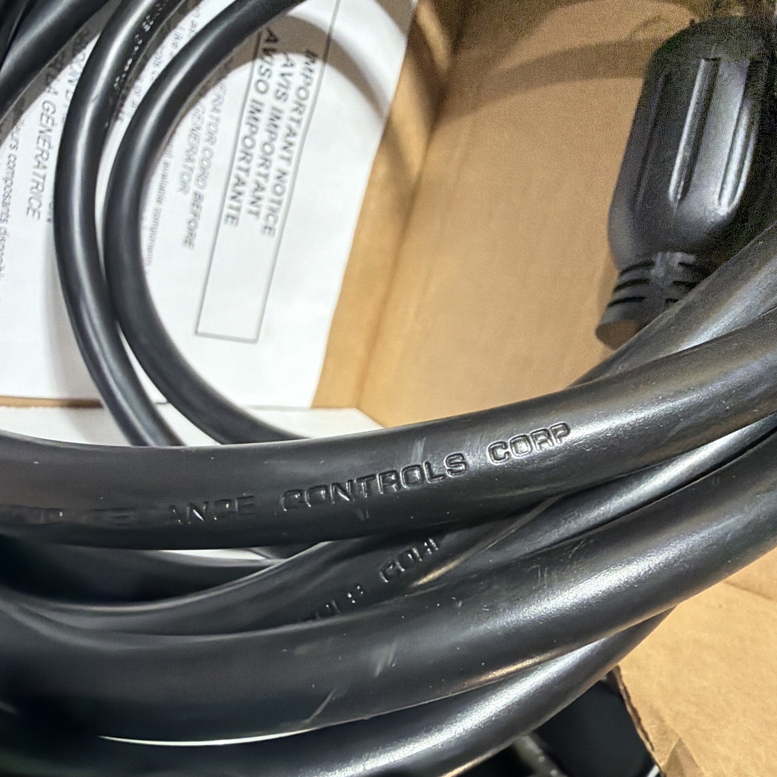 RELIANCE CONTROLS PC2020M CORD SET 12-4/20 FT. 20A-L14-20 MANUAL TRANSFER SWITCH