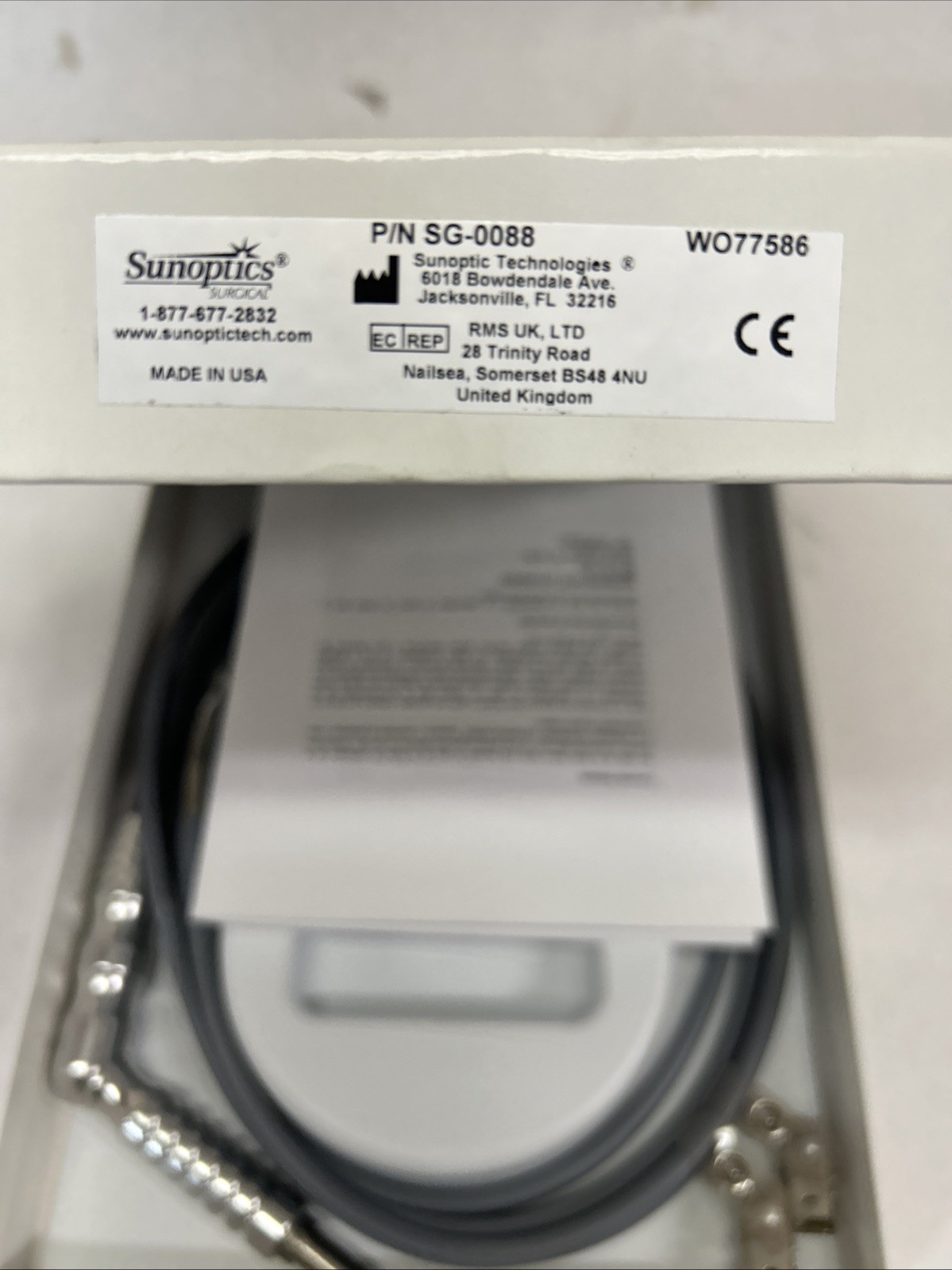 E1325 Sunoptics Surgical Fiber Optic Cable SG-0088