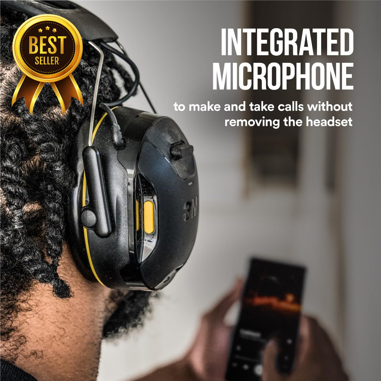 3M Worktunes Connect Bluetooth Hearing Protection Earmuffs 26dB Noise Reduction