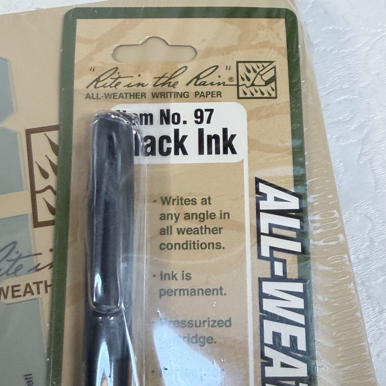 Rite in the Rain Binder Kit w 4.625×7 Loose Leaf Paper All Weather Pen #97 Ruler