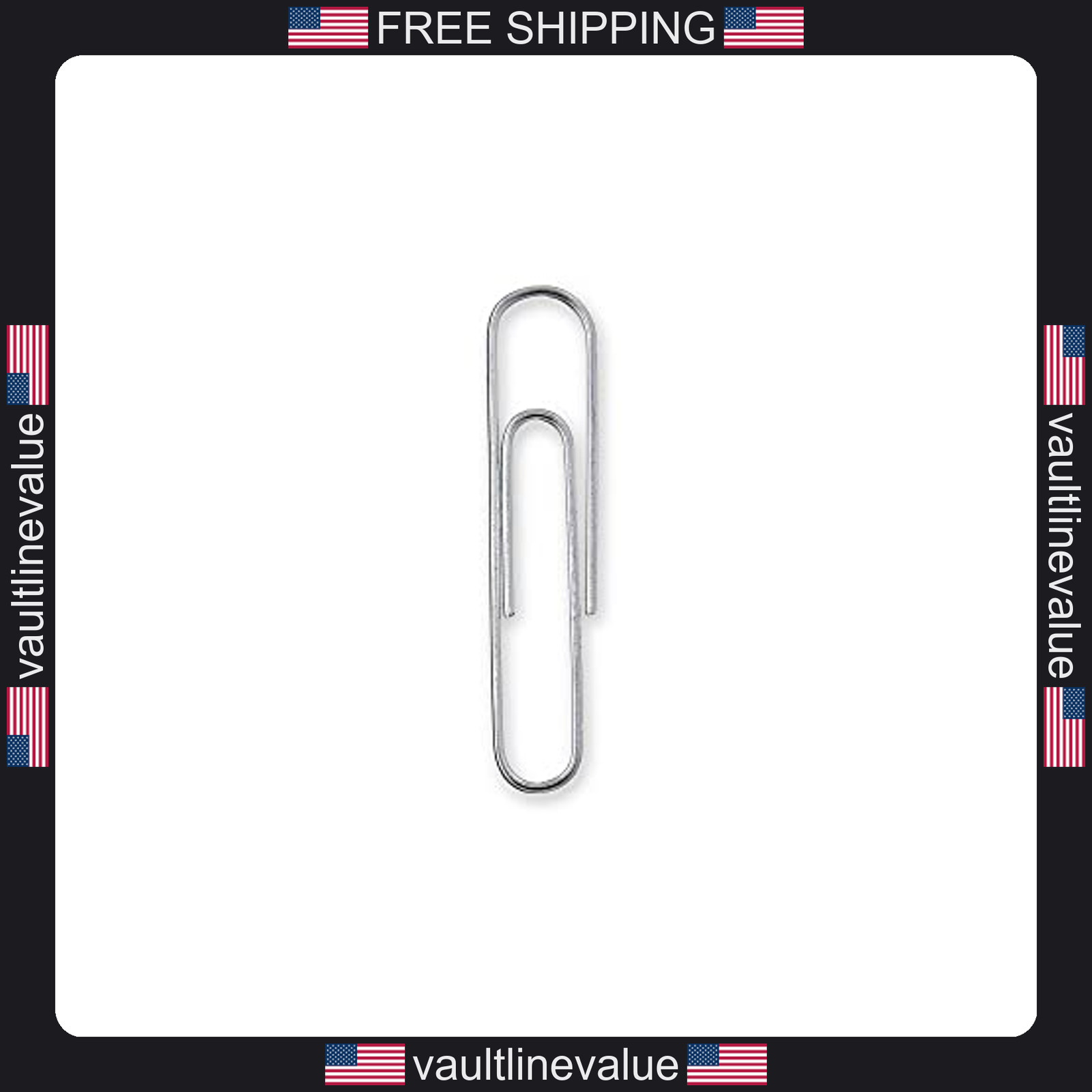 Amazon Basics No. 1 Silver Office Paper Clips Smooth 1000 Count (10 Pack of 100)