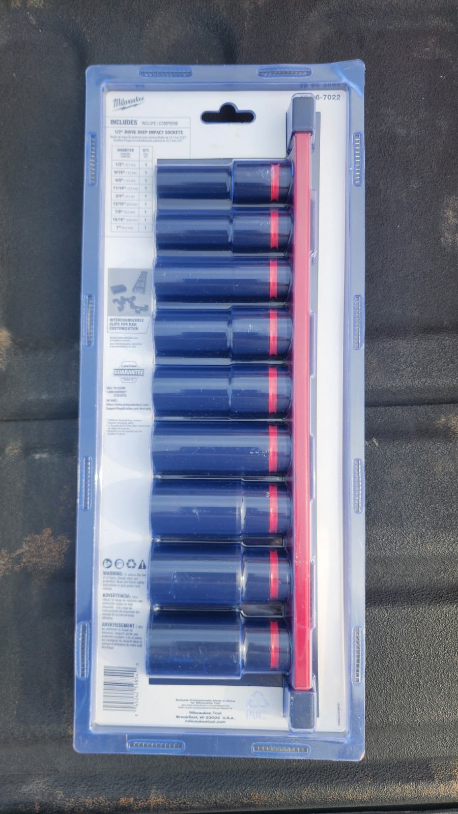 Milwaukee 49-66-7022 9PC SHOCKWAVE Impact Duty™ 1/2″ Drive SAE Deep Socket Set