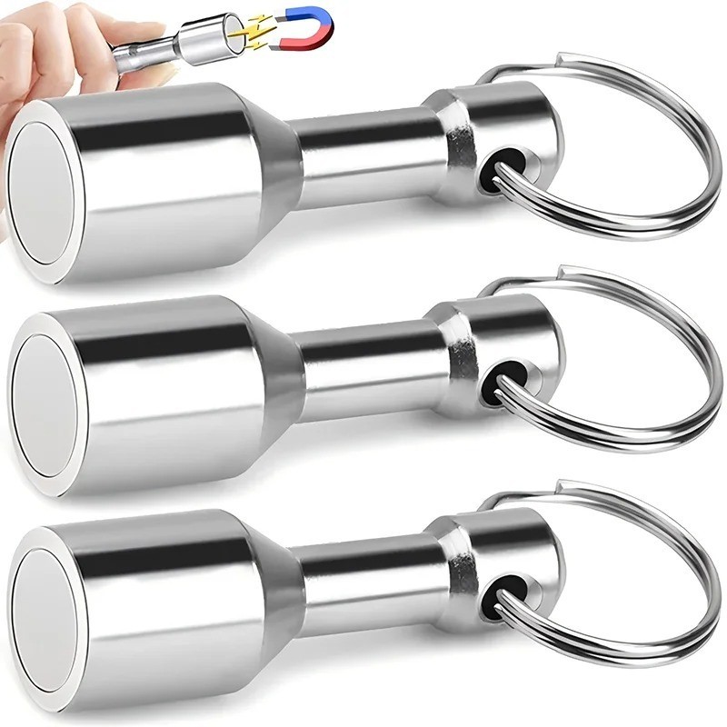 1 Pcs Keychain Neodymium Magnet for Testing Coins, Jewelry, Brass, Gold, Silver