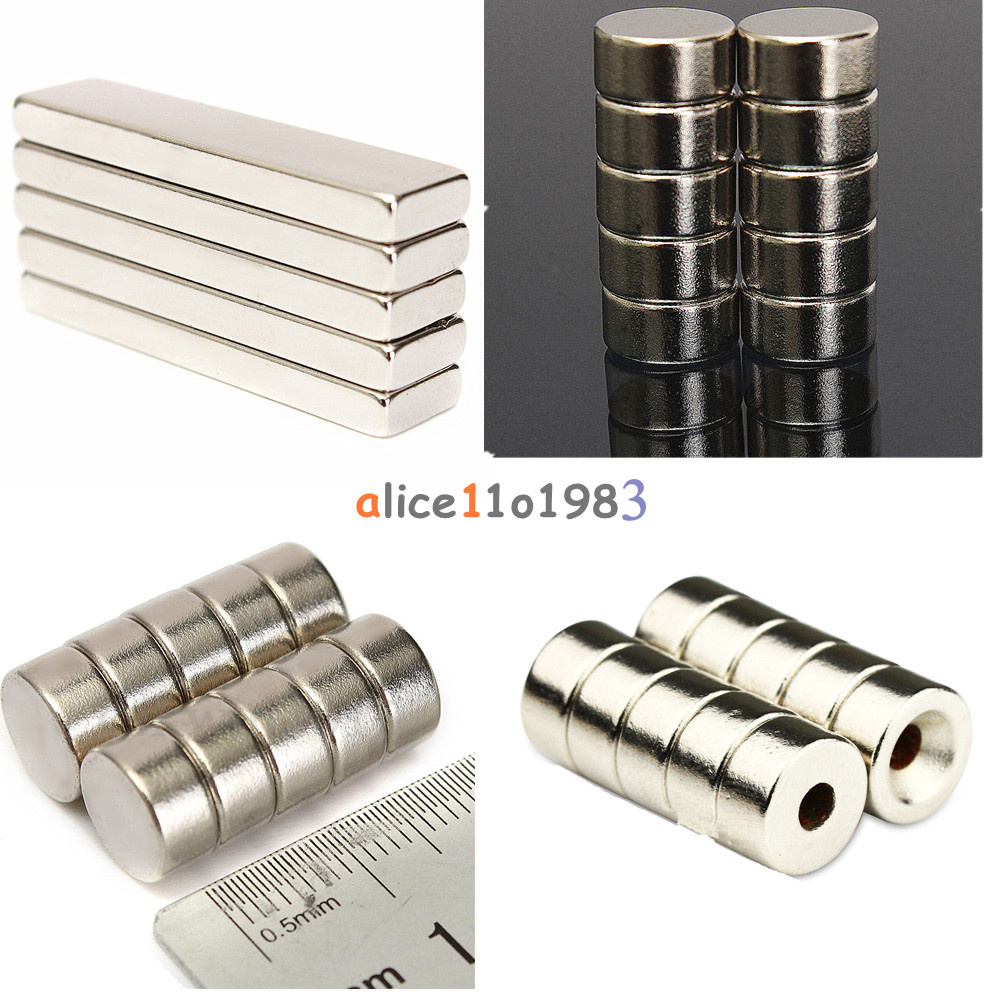 5/10PCS Super Round Strong Fridge Magnets Rare-Earth Neodymium Magnet N50 N52