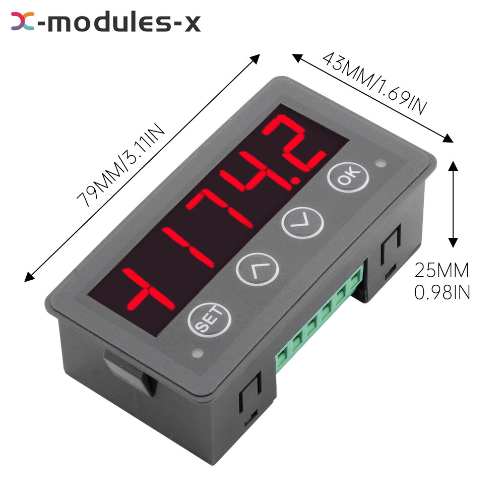MODBUS-RTU Communication Display Meter RS485 Master-Slave-Monitored DC 8-25V