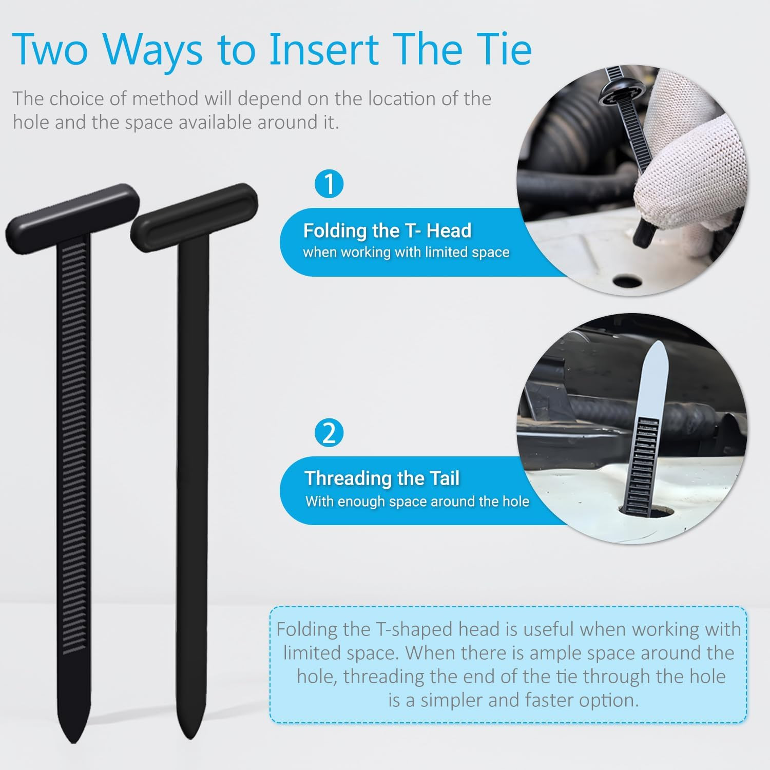 2026 Upgraded Nylon Universal Cable Tie Buckle, Heavy Duty Self-Locking Rivet Zi