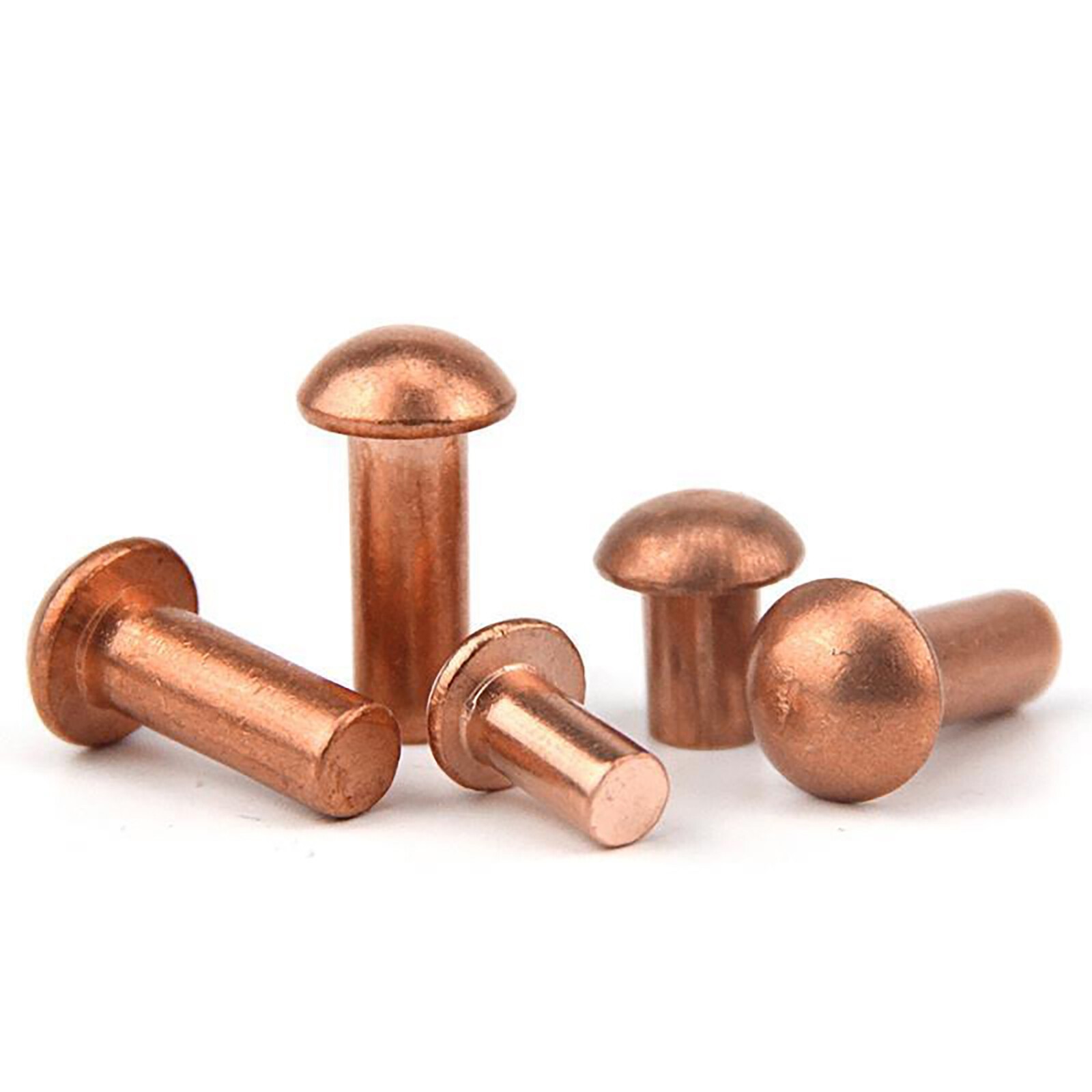 Solid Copper Dome Head DIN 660 Round Head Rivets M1.5 M2 M2.5 M3 M4 M5 M6 M8