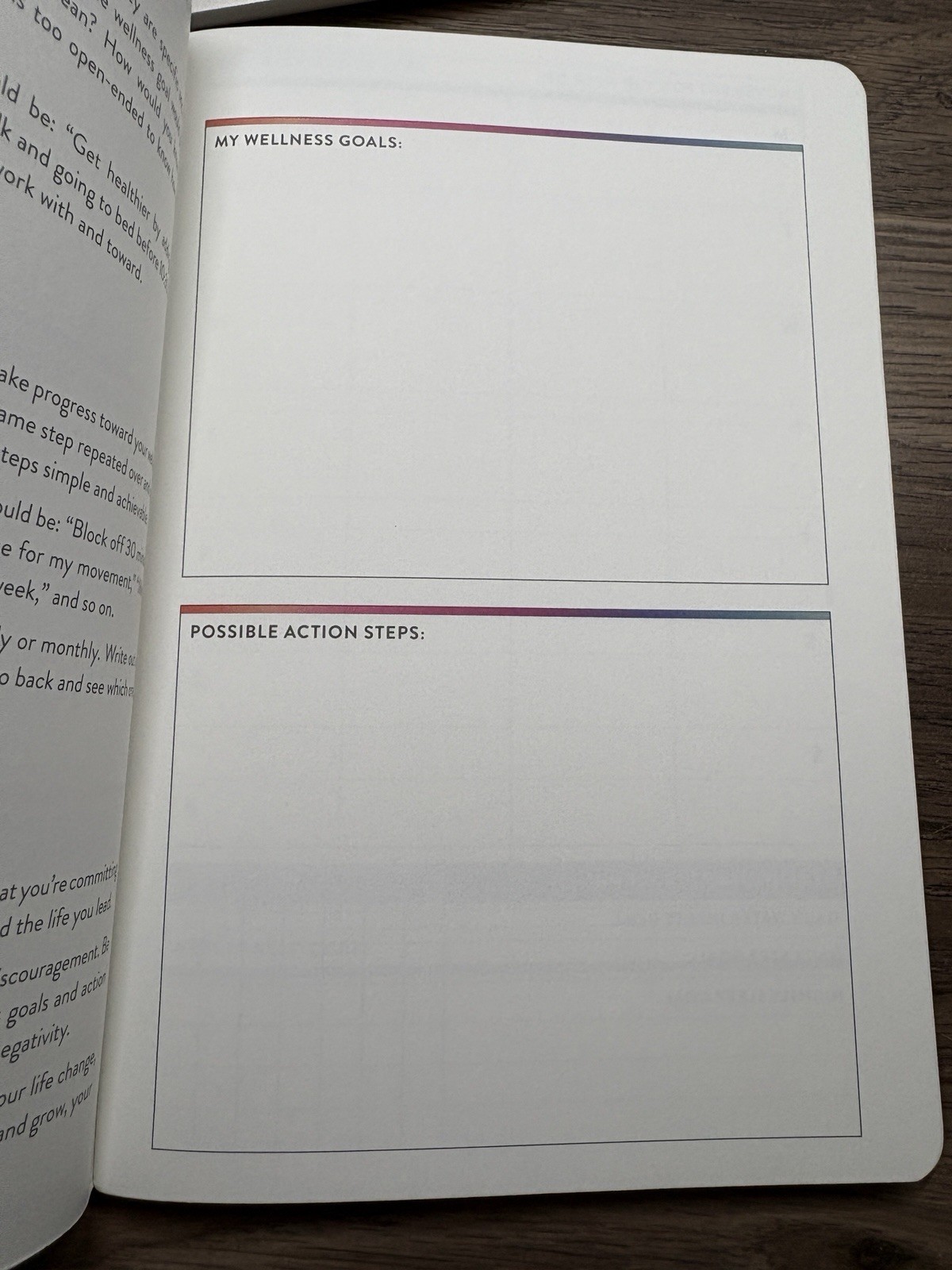 Erin Condren Wellness Log Journal Petite Planner Exercise Food Log Habit Track