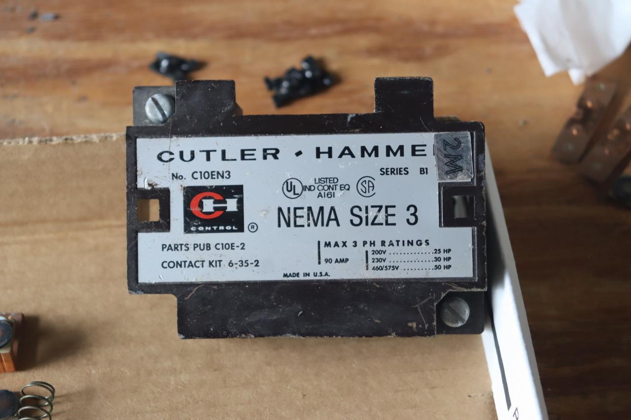One Set of 3 Cutler Hammer Nema Size 3 3 Pole Copper Jumper Bar Plate