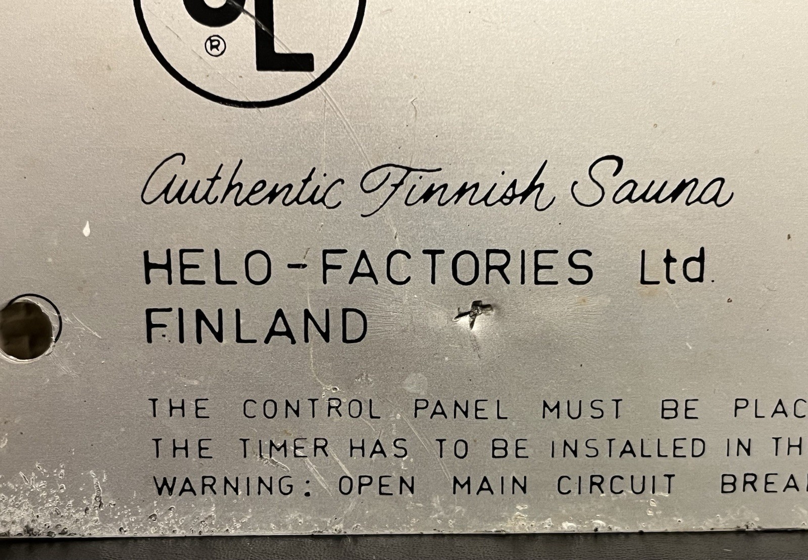 Vintage Helo – Factories, Ltd. Finland – Sauna Automatic Control Panel Cover