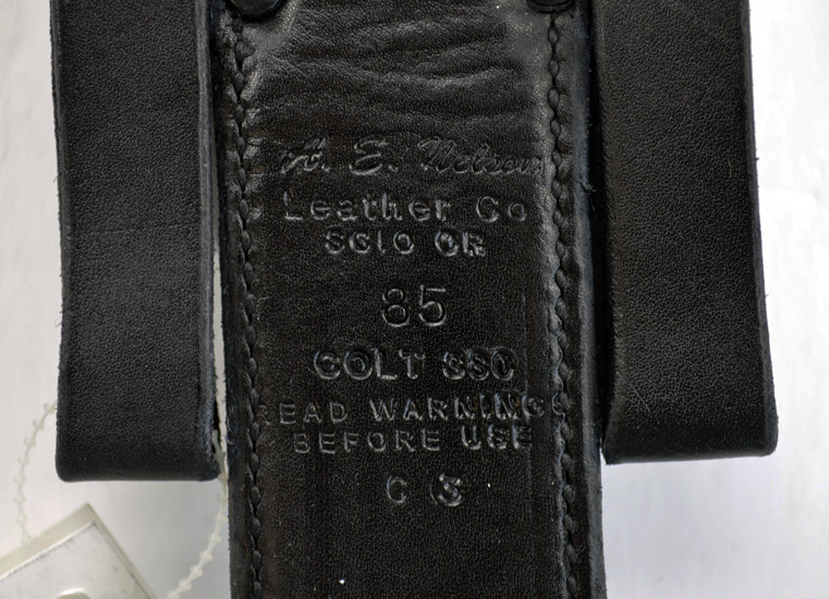 A. E. Nelson Leather 85 RH Paddle Holster Colt 380 (310)