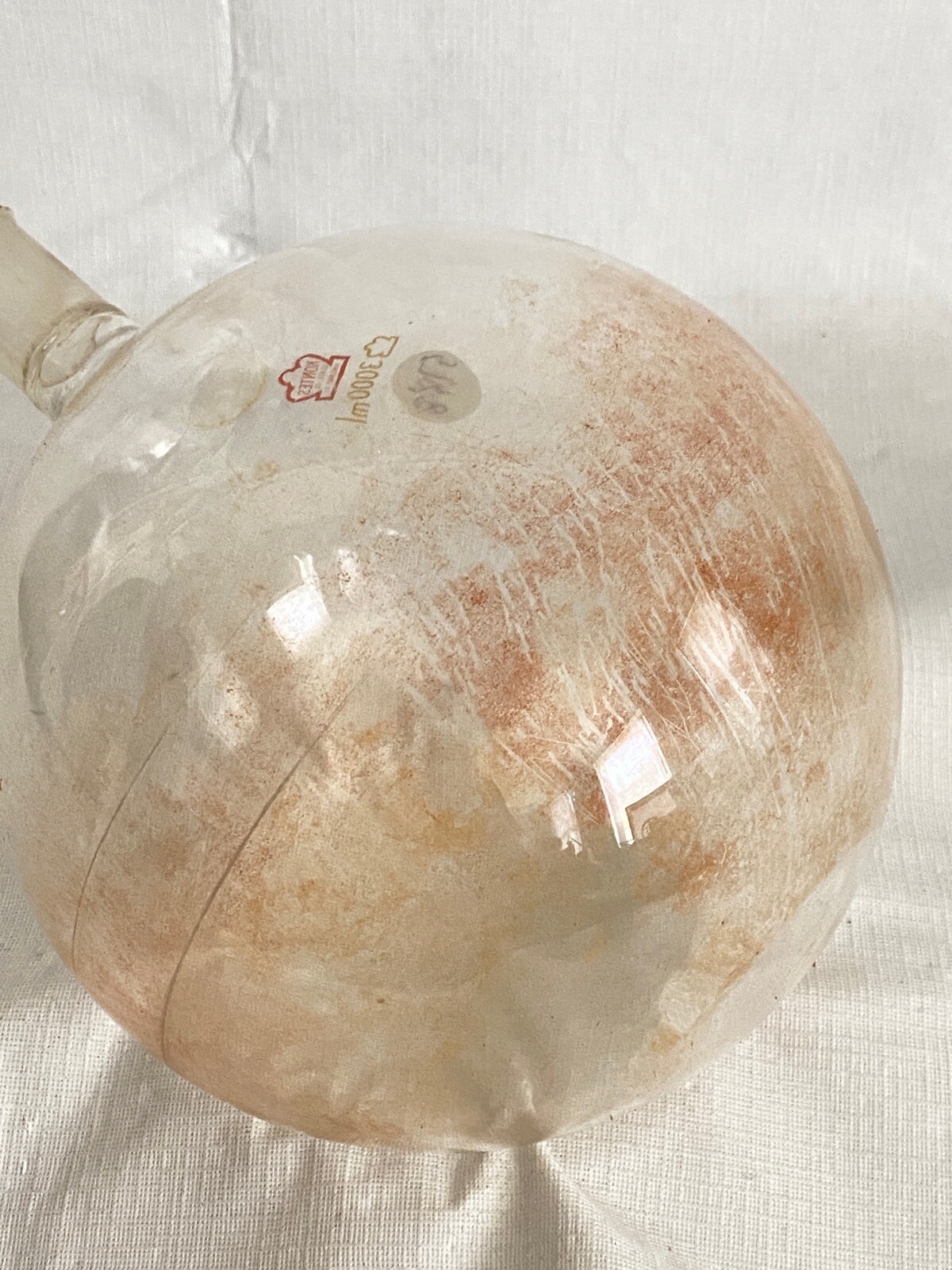 KONTES Glass 3000mL 24/40 Single Neck Round Bottom Boiling Flask 25285-3000 B