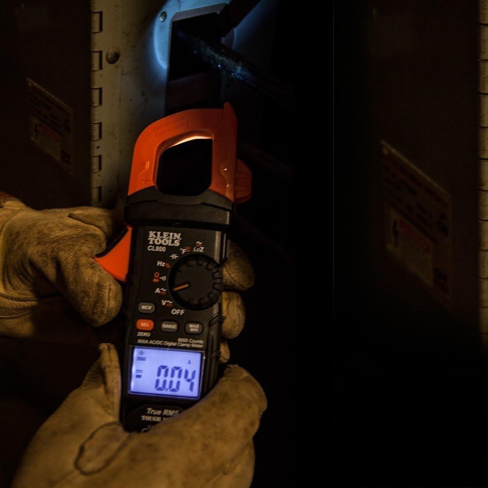 Klein Tools CL800 Digital Clamp Meter 600A AC/DC Auto Ranging TRMS