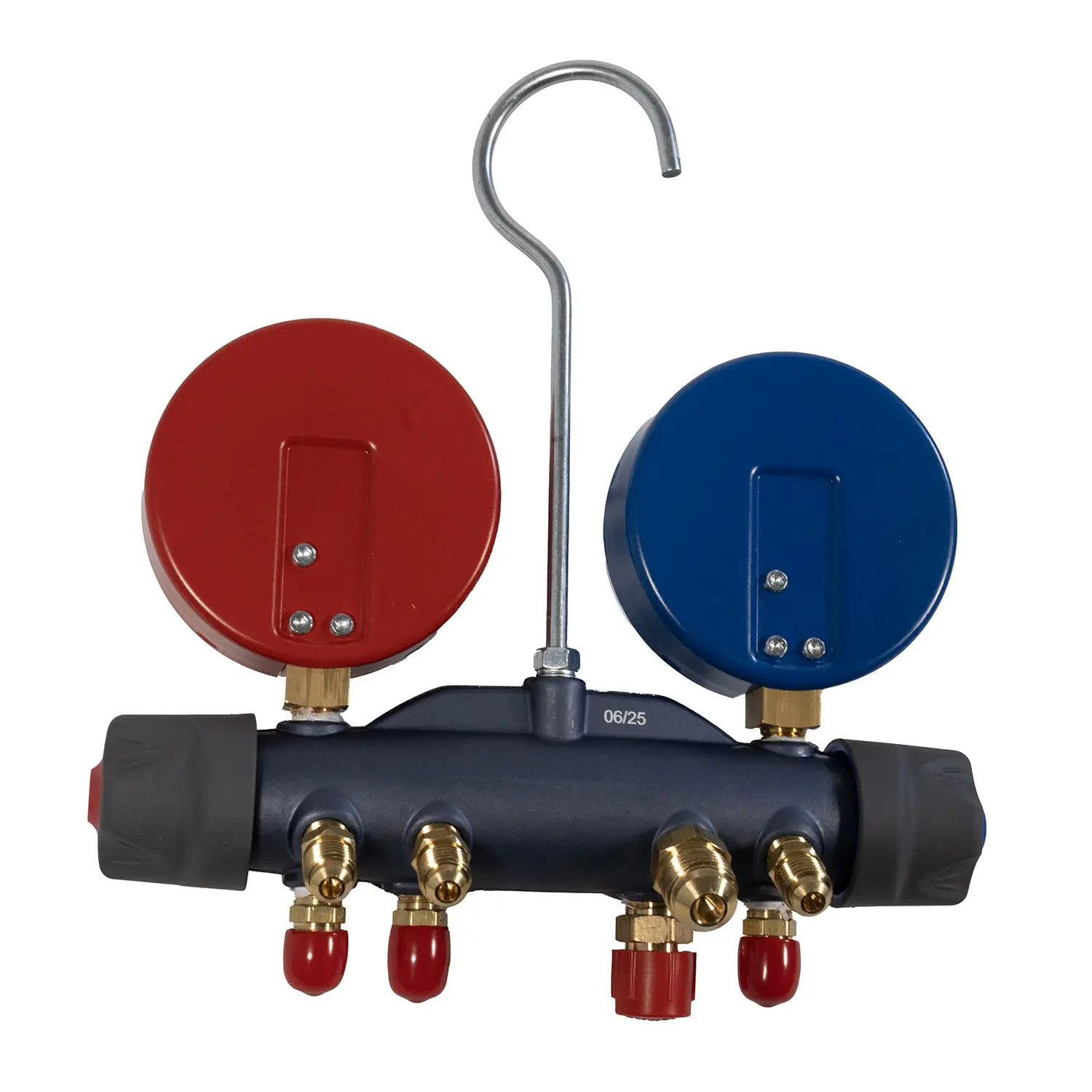 Yellow Jacket 49974 4-Valve TITAN Test/Charging Manifold, Gauges