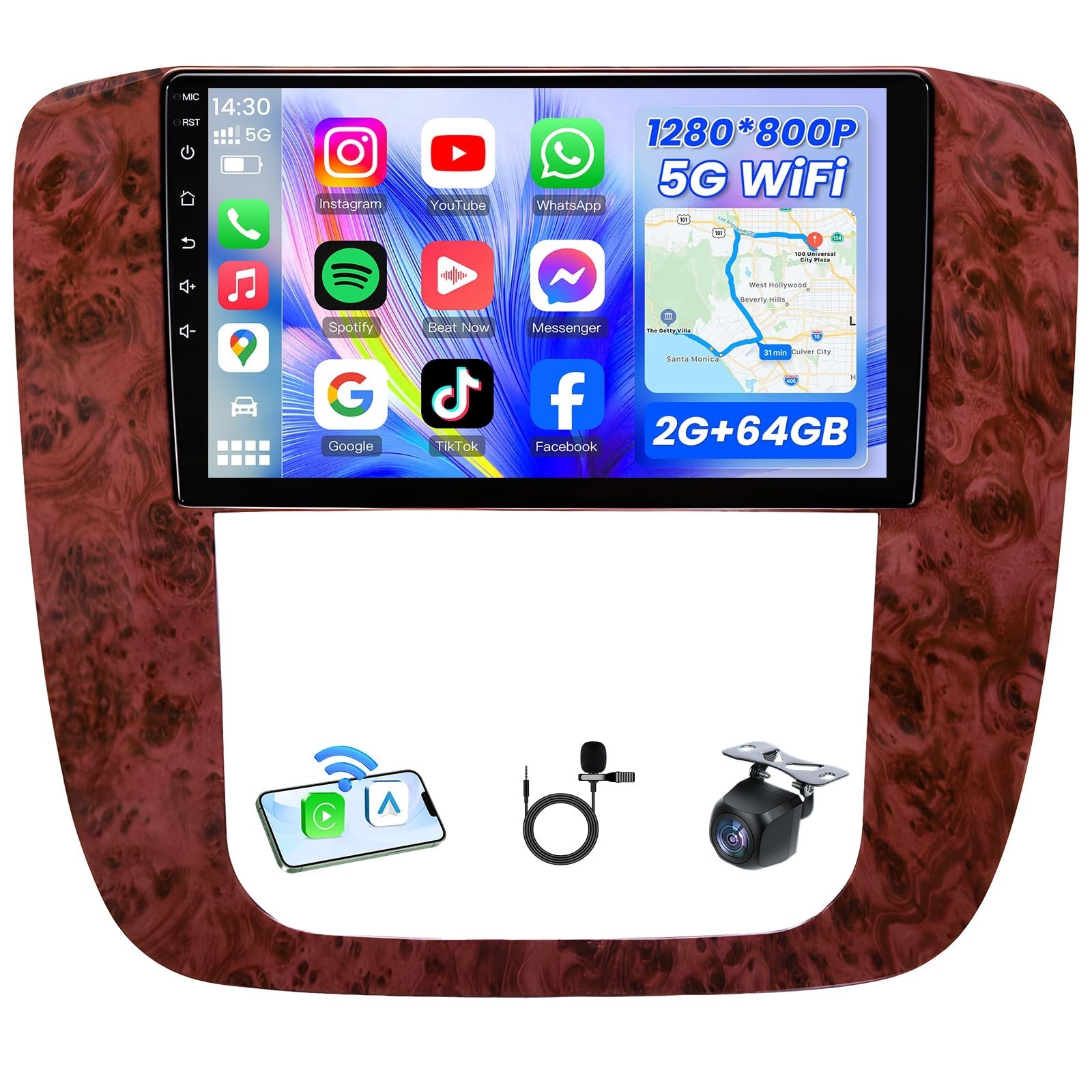 4Core 64GB Android 13 Radio for 2007-2013 Chevy Suburban Tahoe Silverado: GMC…