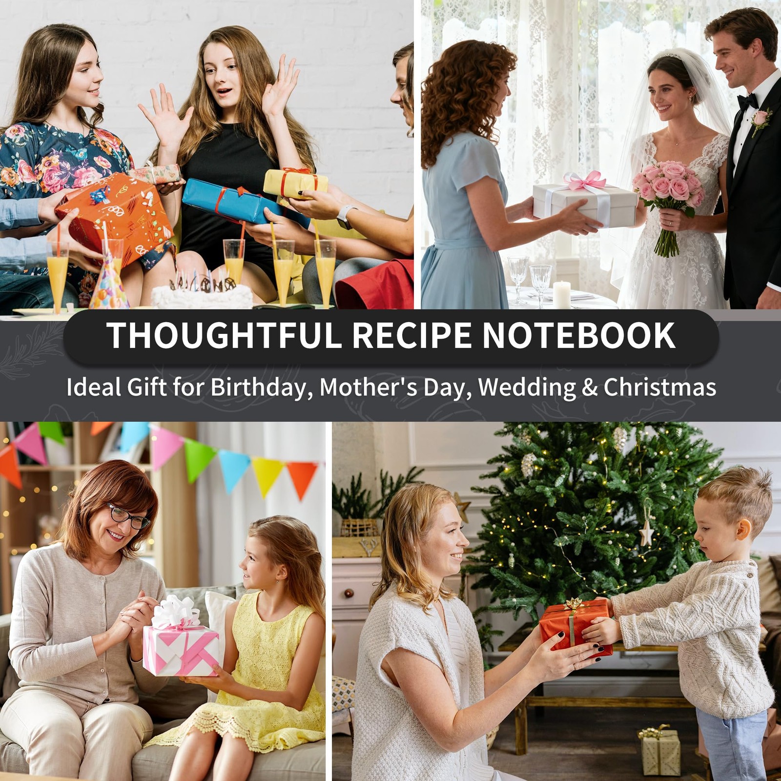 120 Pages Blank Recipe Book Food Journal PVC Binder Notebook 100gsm Thick