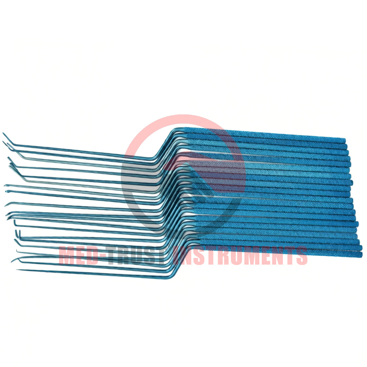 Rhoton Micro Dissector Neurosurgical Expanded 20 PCs Set Blue Titanium Coated A+