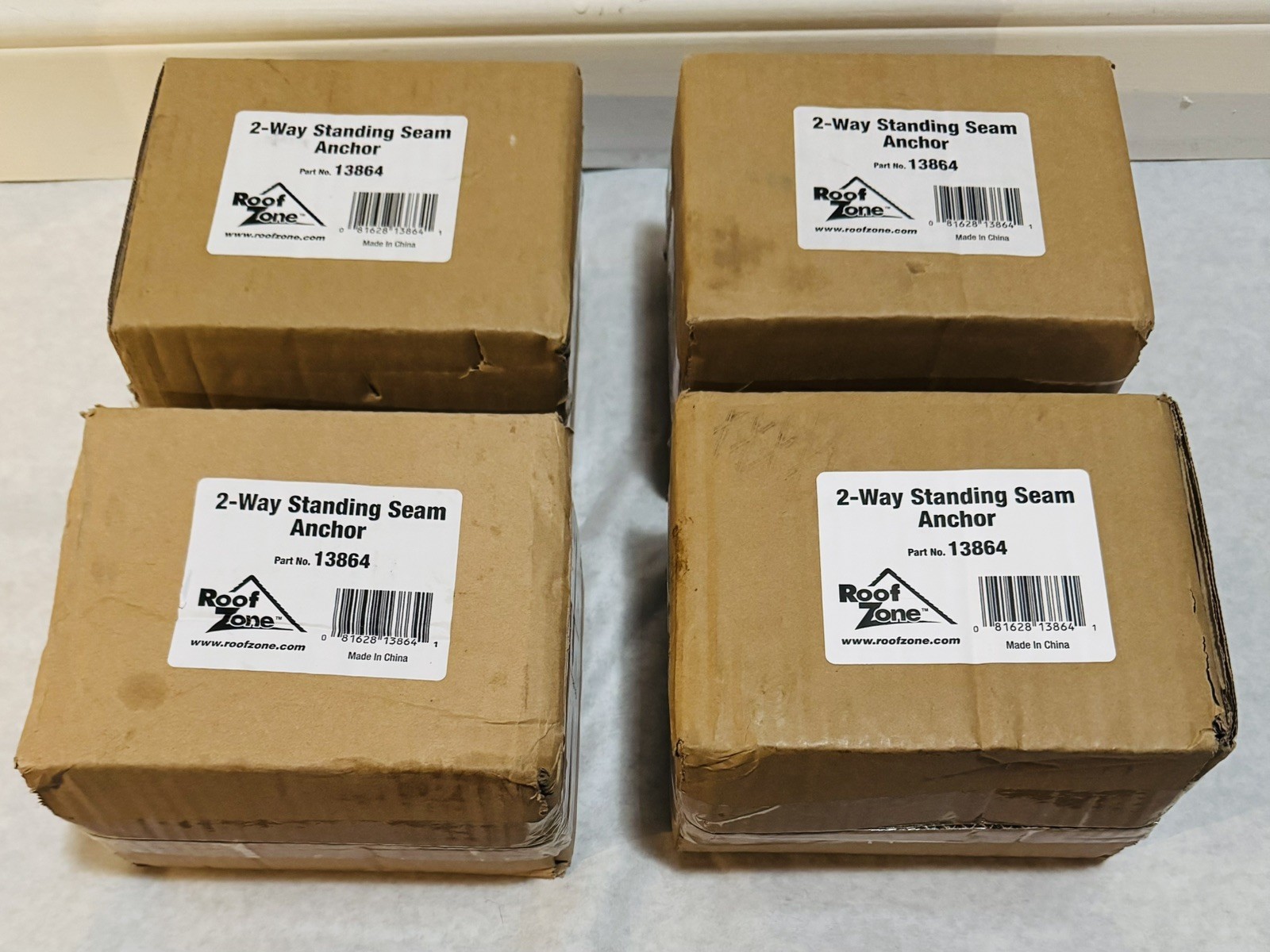Roof Zone 2 Way Standing Seam Anchor (# 13864) – Lot of 4 – New in Boxes
