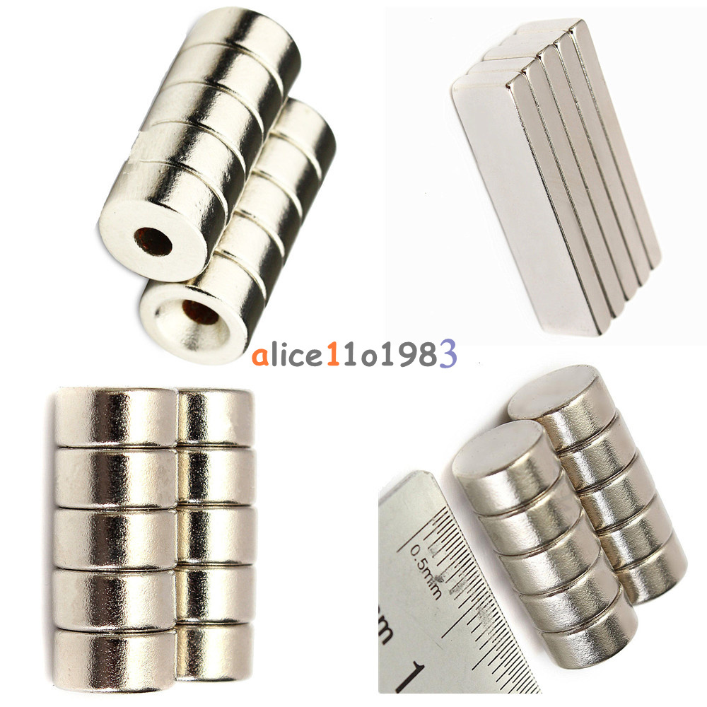 5/10PCS Super Round Strong Fridge Magnets Rare-Earth Neodymium Magnet N50 N52