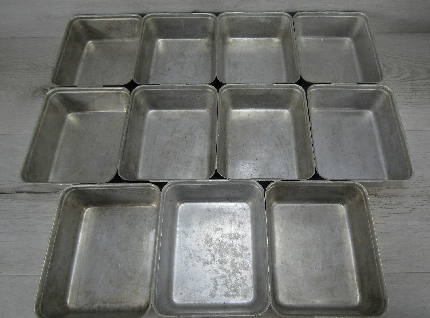 (11 PC) 5.25″x 4.38″ x 1.75″ Metal STORAGE SMALL PARTS CONTAINER STACKABLE