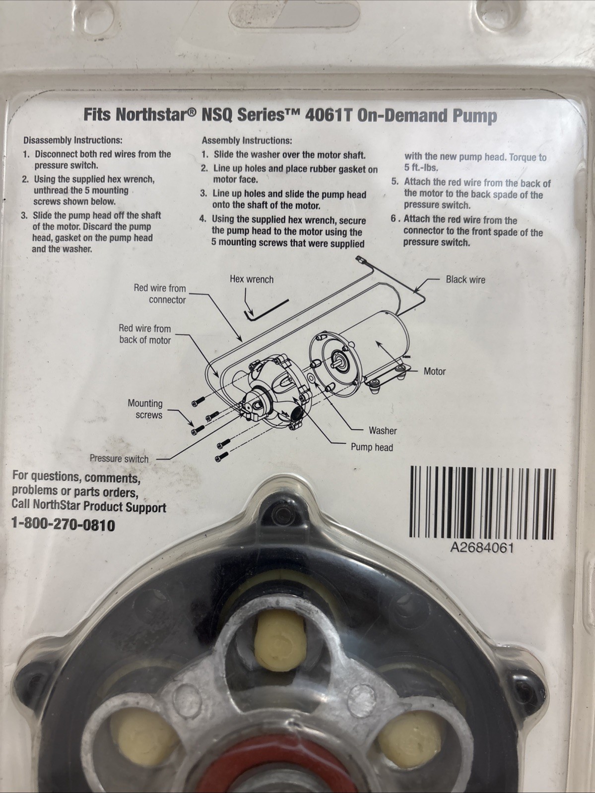 NorthStar NSQ Series 12V On-Demand Pump Replacement Head 4061T 4.0 GPM, 60 PSI