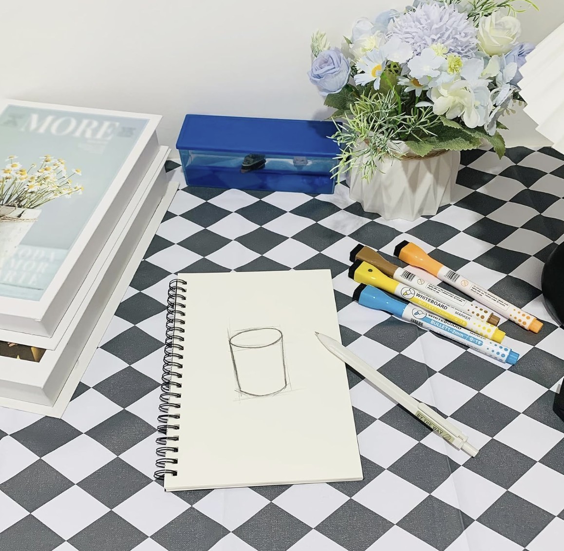 DSTELIN Spiral Notebook 7.5×5.1 Soft Cover 100 Pages Black