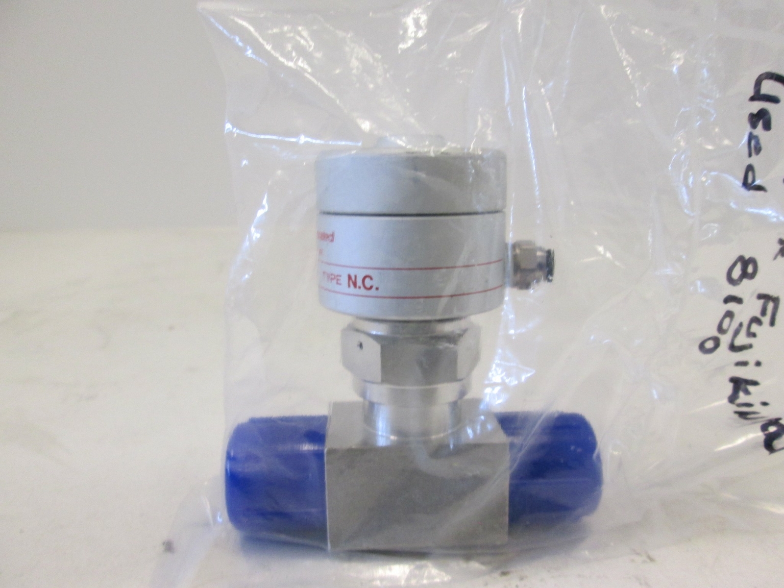 Fujikin, O.P. .34 -.69 MPa Pneumatic Valve, N.C, 316L, 1/2 MVCR, Used