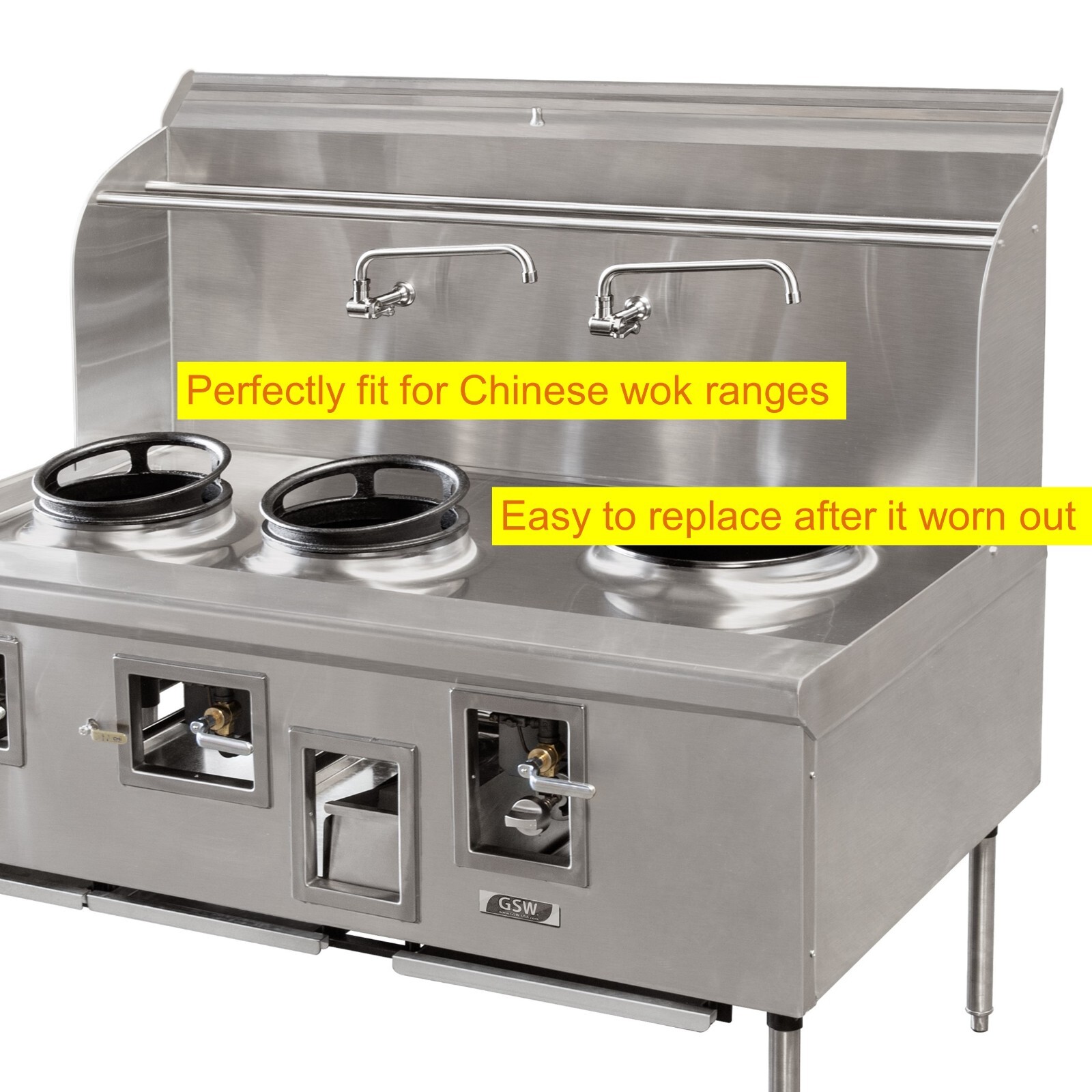 Leyso WR-CIR133 13″ Cast Iron Rim to Replace Old Wok Ring for Chinese Wok Range