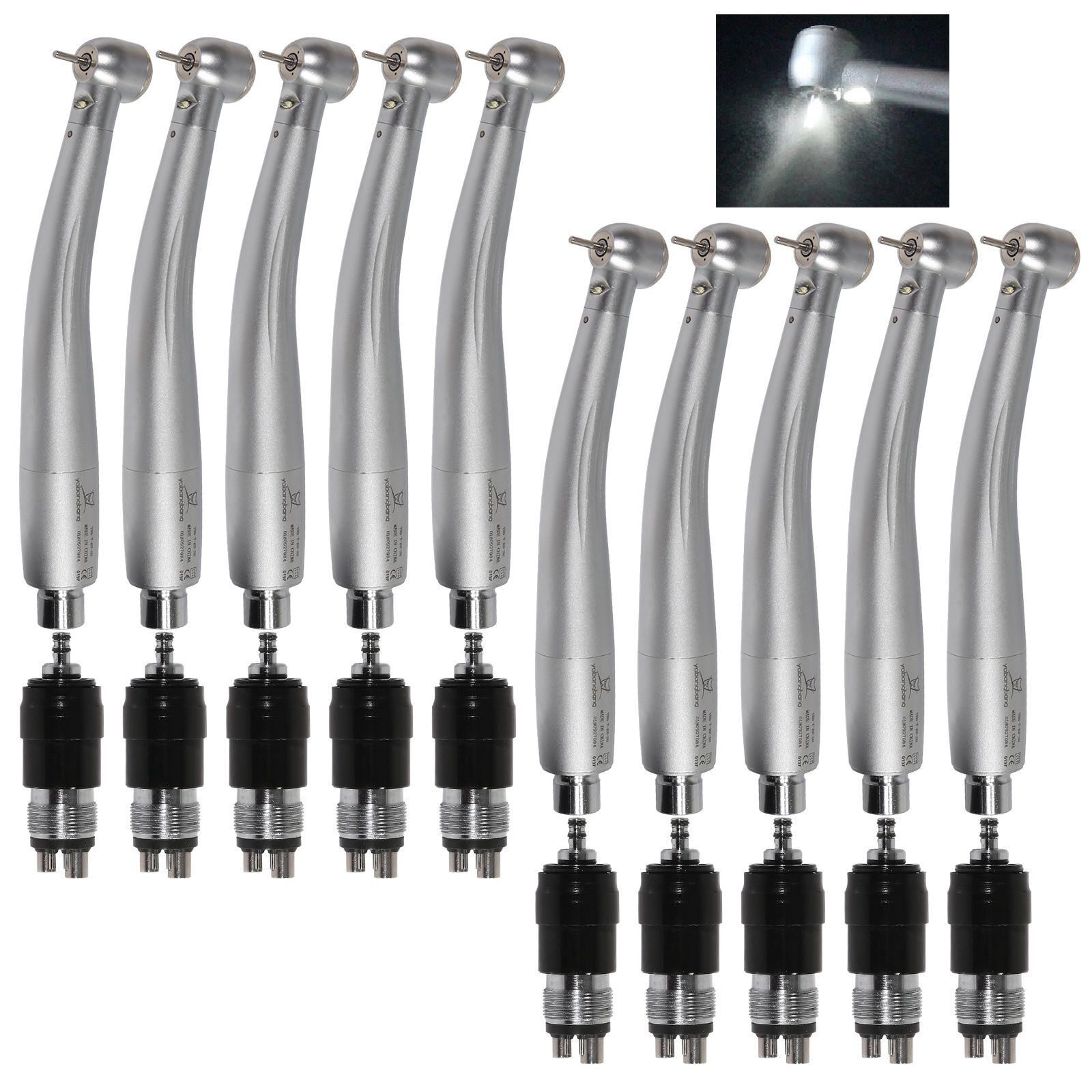 Large Torque Dental High Speed Handpiece LED/No-LED & 4-Hole Coupler NSK Style