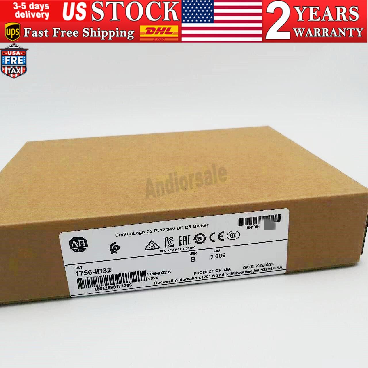 NEW- Allen Bradley 1756-IB32 AB SER B CONTROLOGIX 32 PT DC INPUT MODULE US USA