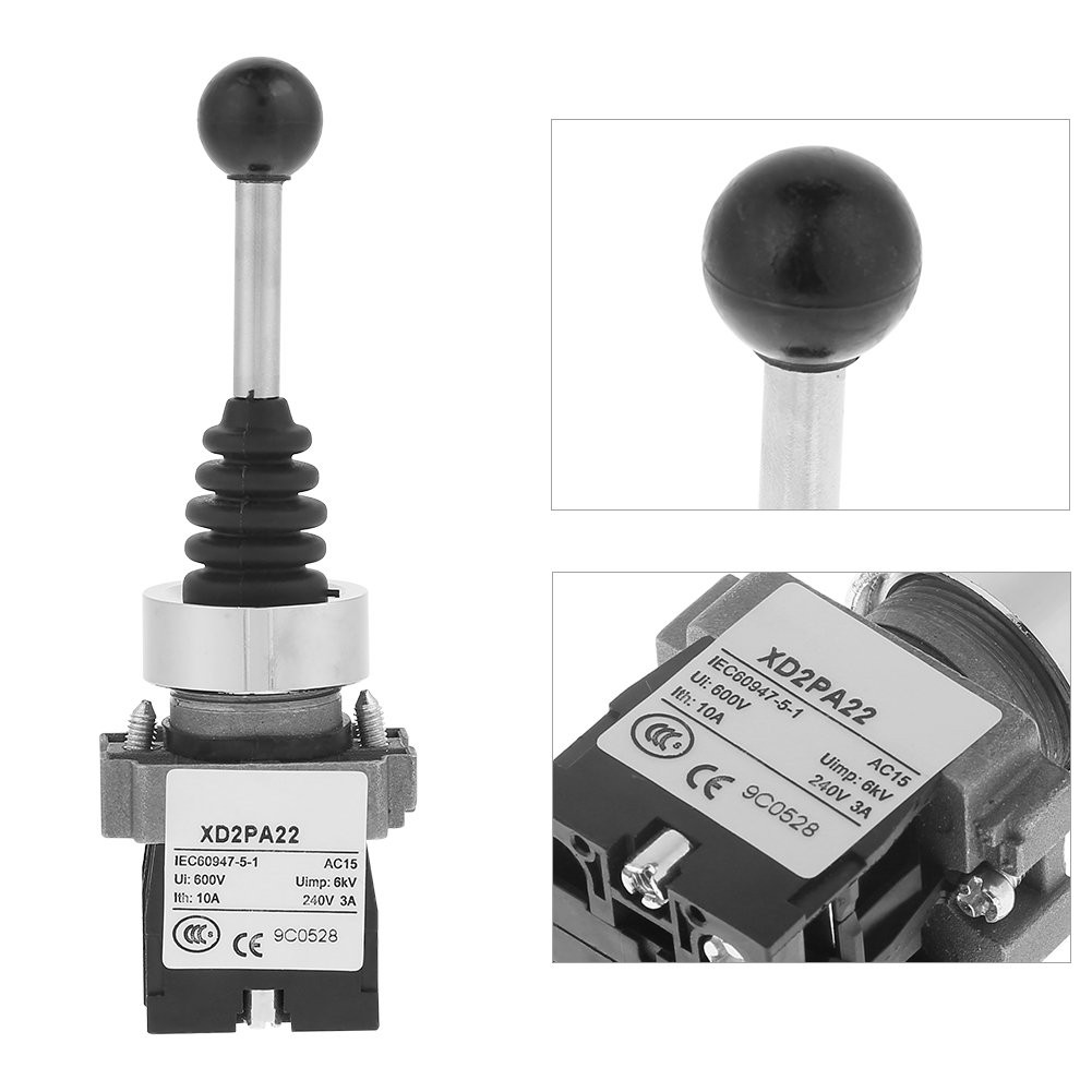2NO Spring Return Joystick Switch 2 Position Momentary Control Switch…