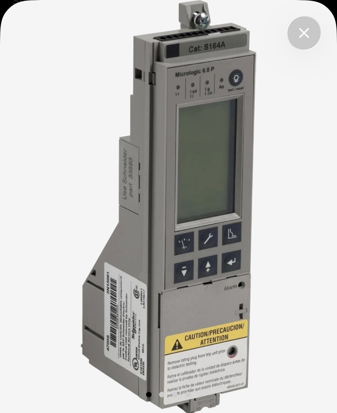 Schneider Electric Square D S164A Micrologic 6.0P Trip Unit