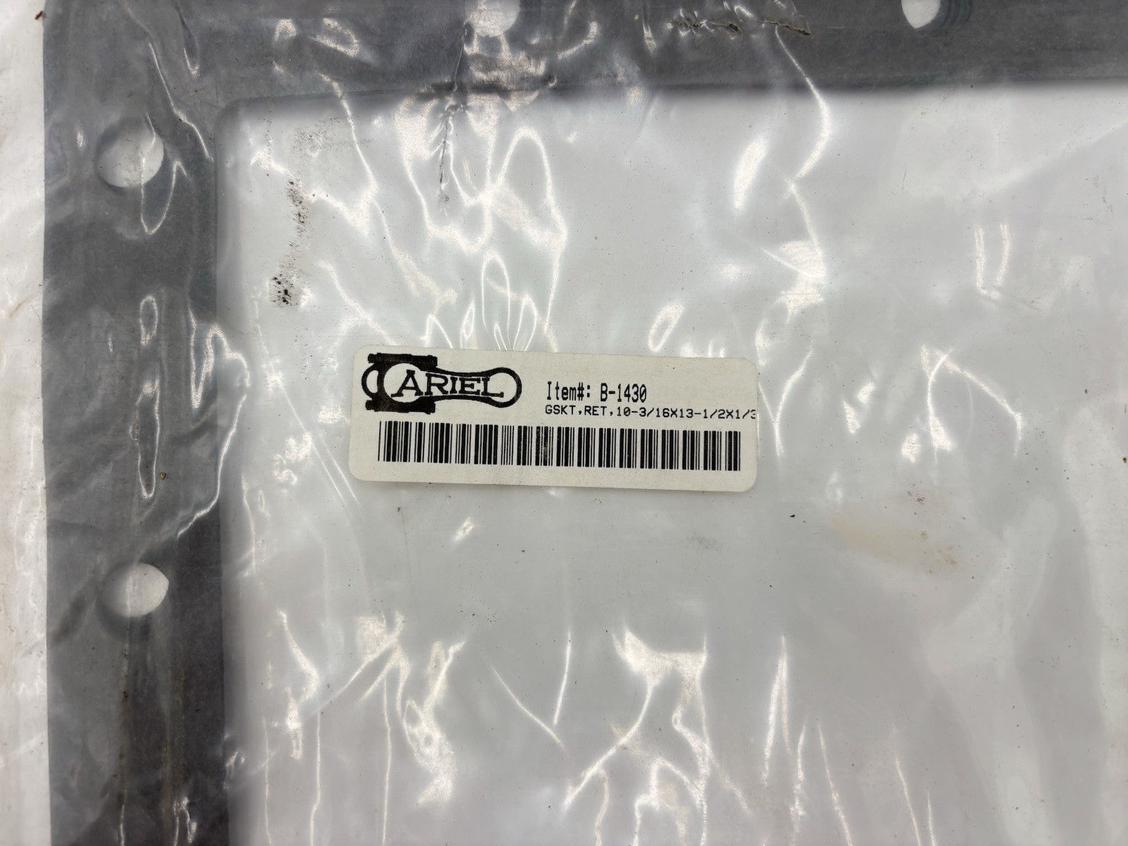OEM Ariel B-1430 Gasket, Rectangle, 10-3/16 in x 13-1/2 in x 1/32 in