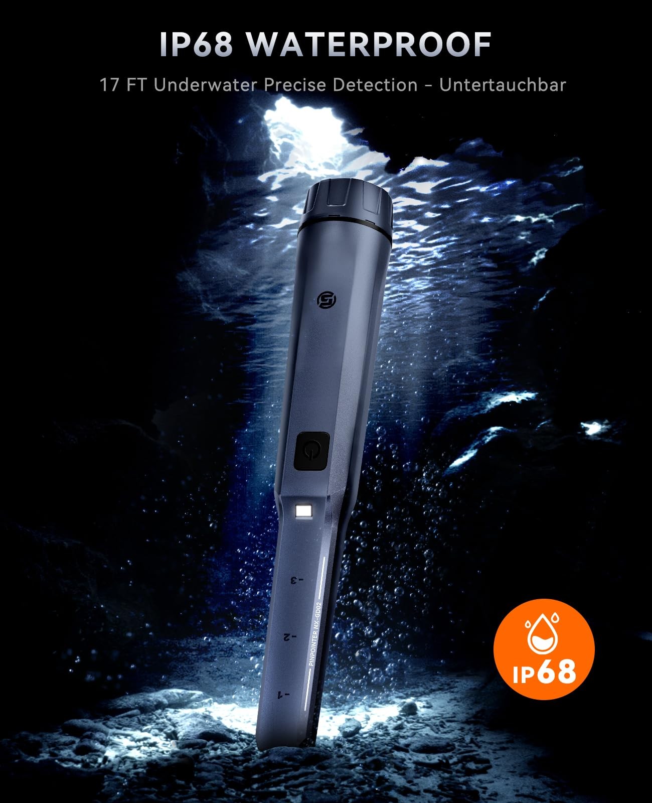SUNPOW Metal Detector Pinpointer Rechargeable – 800mAh Battery for 15H Use – …