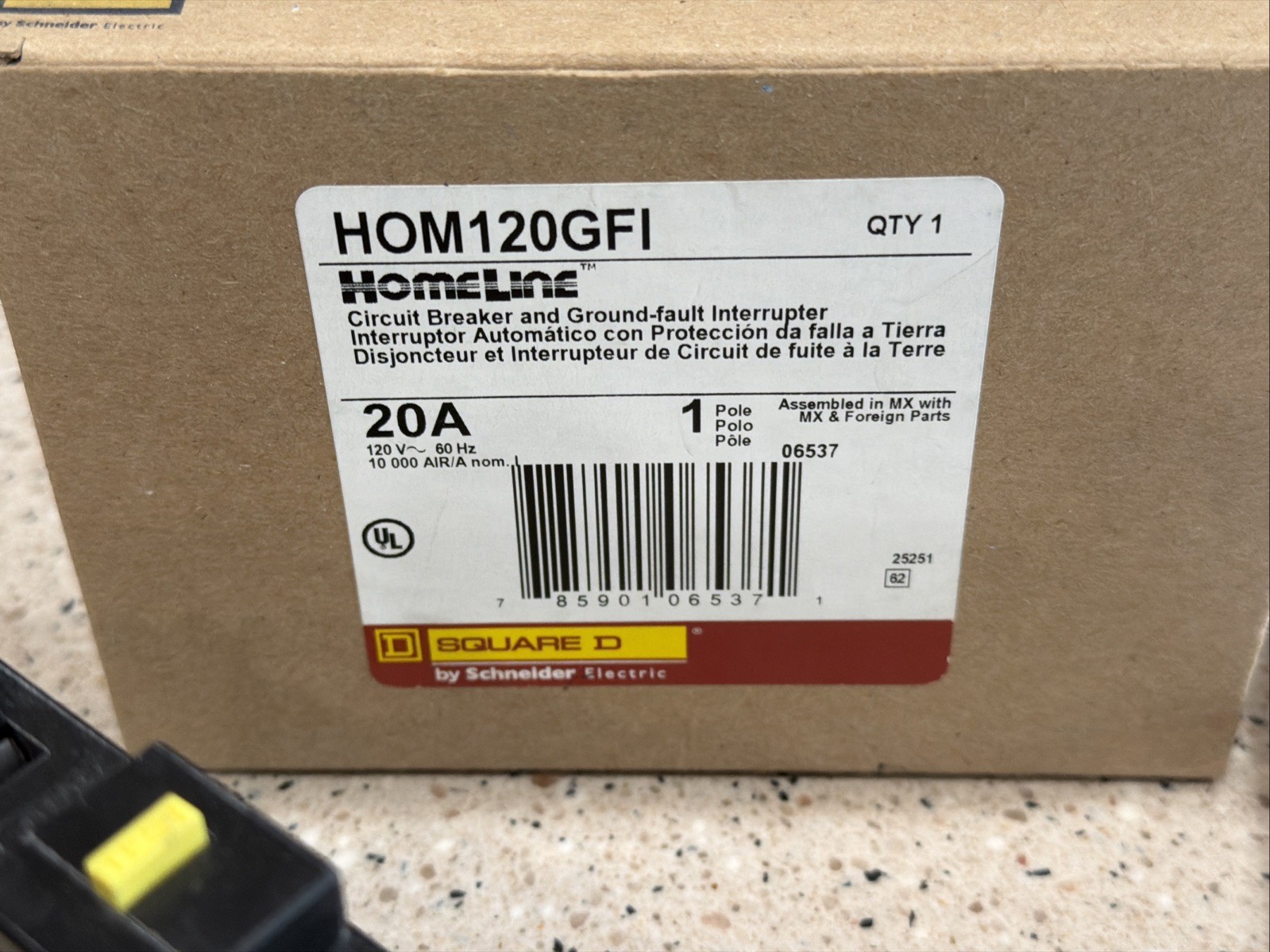 (6 PCS) Square D HOM120GFI 120V 20A Circuit Breaker *(6) NEW IN BOX*