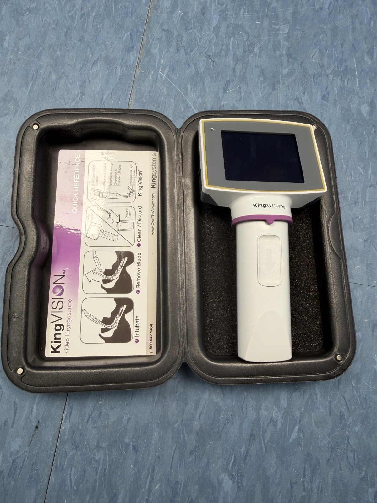 King Vision System Video Laryngoscope with Case – Tested with 60 Day Warranty