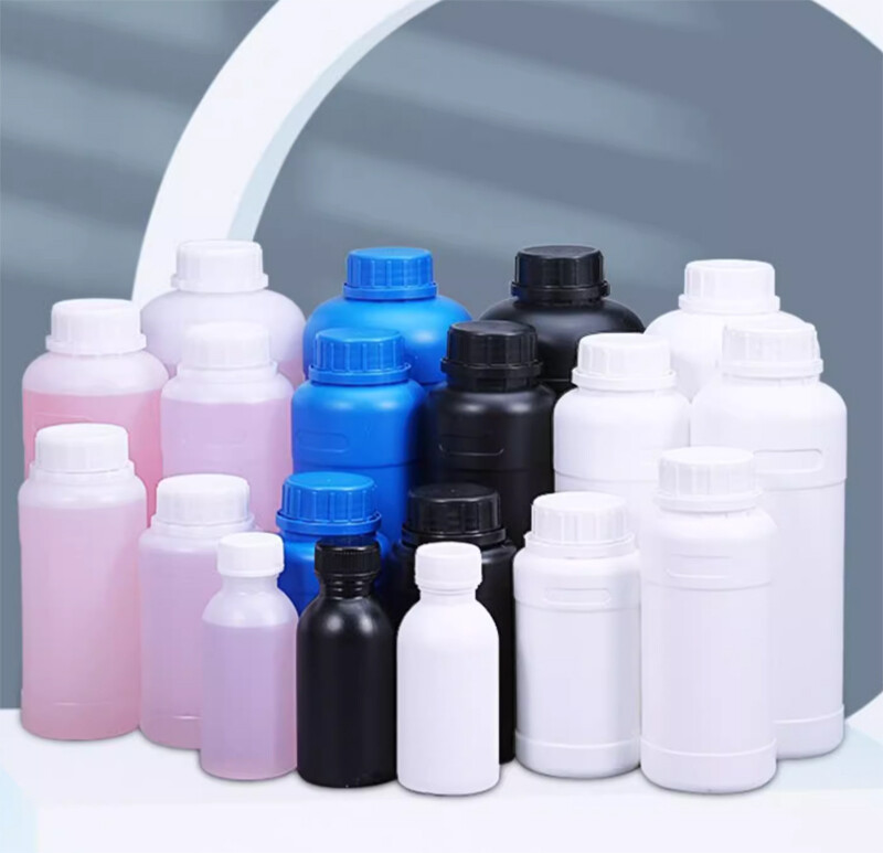 Lot 100ml 250ml 300ml 500ml Round HDPE Bottles Lab Plastic Liquid Reagent-Bottle