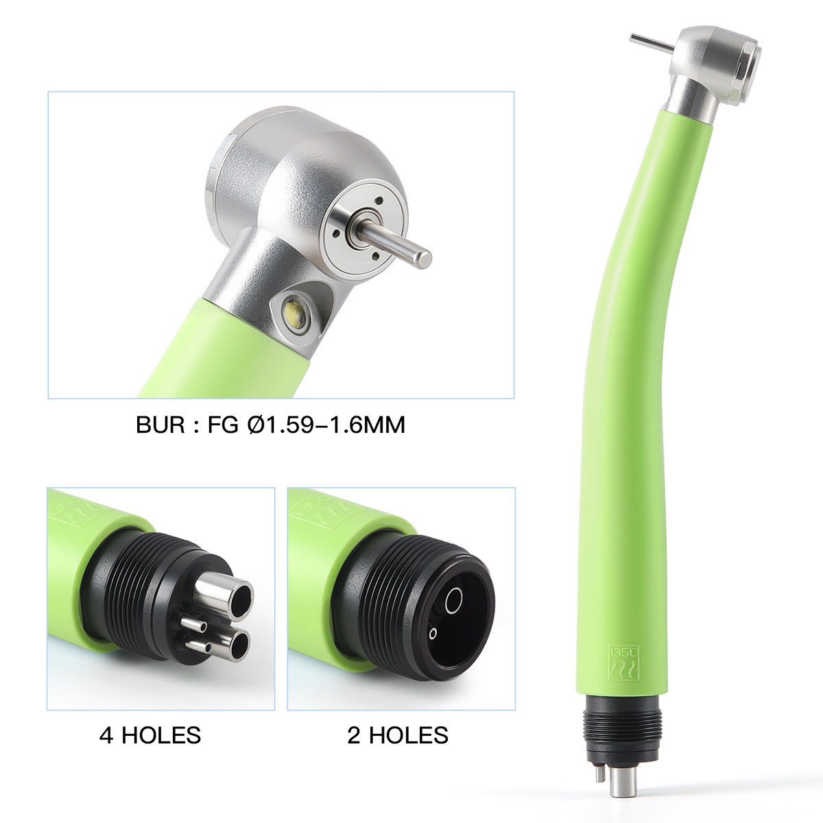 NSK Style Dental Fiber Optic LED E-generator High Speed Handpiece 2 Hole/ 4 Hole