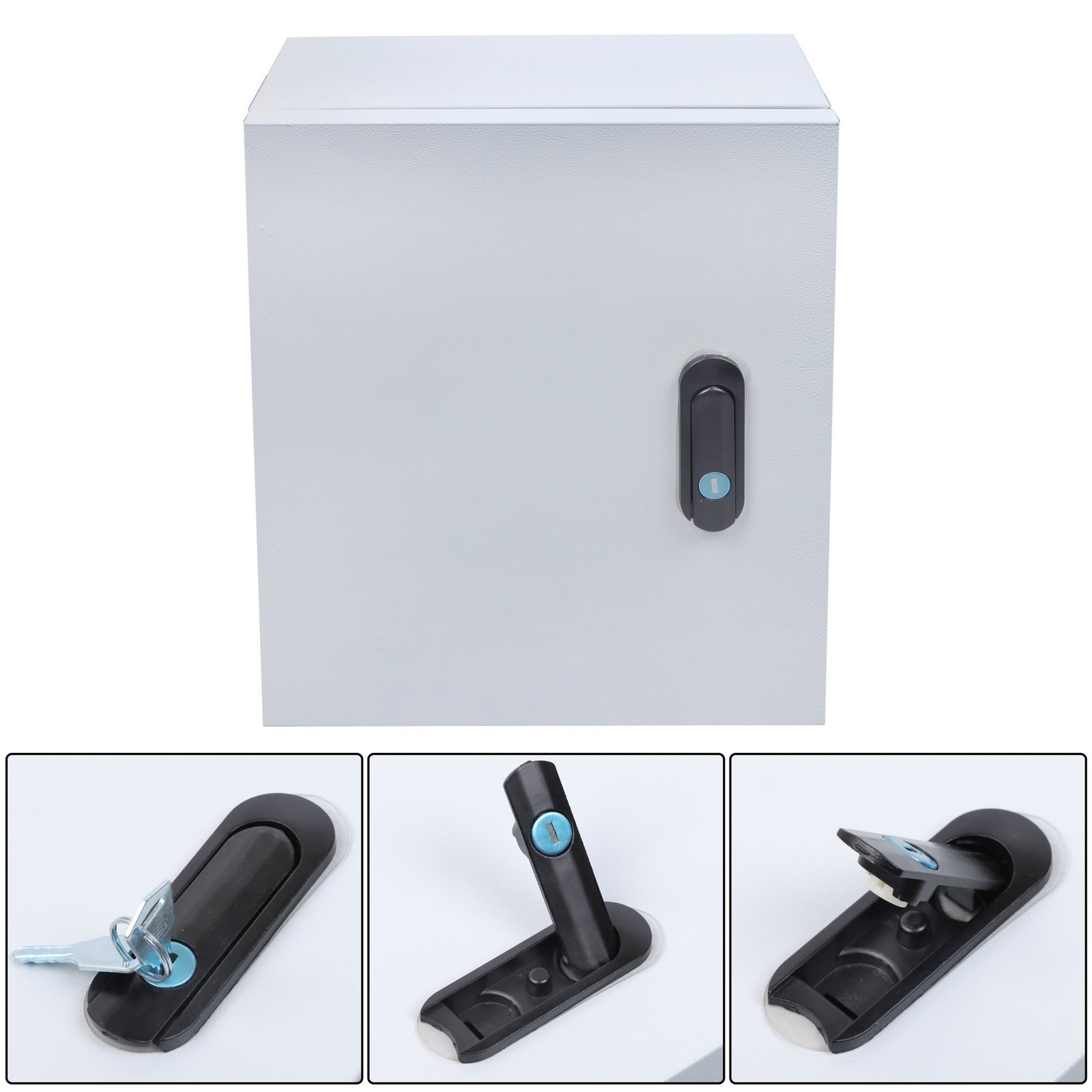 NEMA 4X Steel Electrical Box, IP66 Waterproof Lockable w/Mounting Plate12x10x6″
